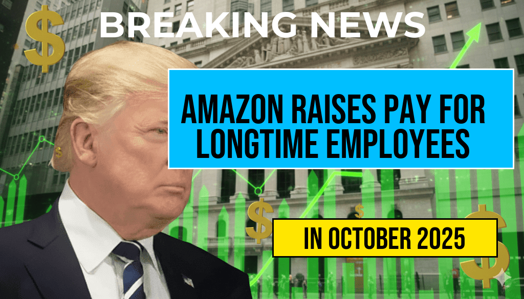 Amazon Boosts Pay for Longstanding Employees with $1.90 per Hour Raise This Month.