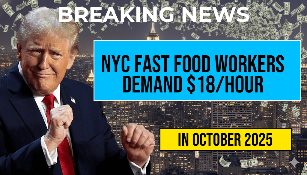 Fast Food Workers in New York City Demand $18 Per Hour Under New Law